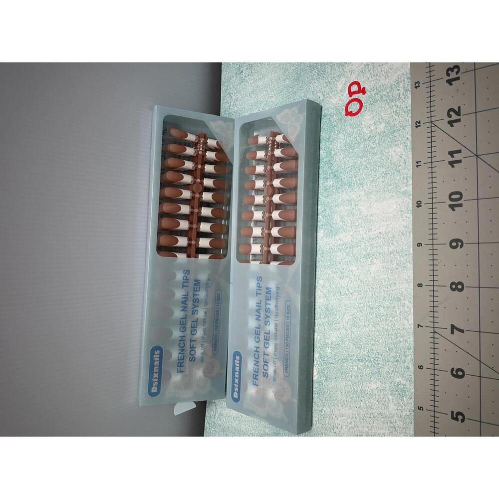 French Gel Nail Tips Soft Gel System - 138 Pieces, 15 Sizes